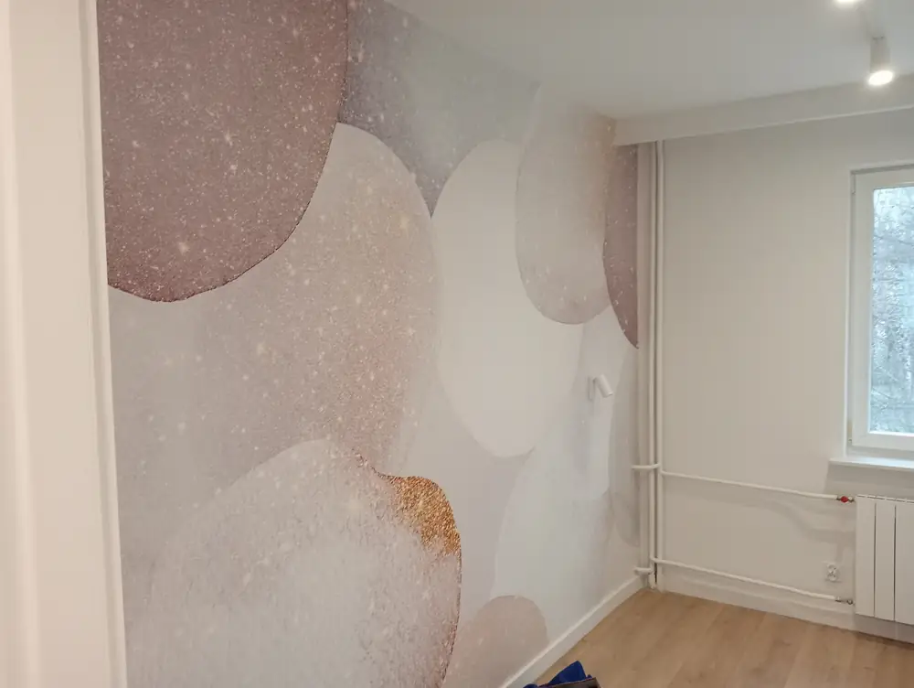 Dekoracyjna tapeta w geometryczne koła